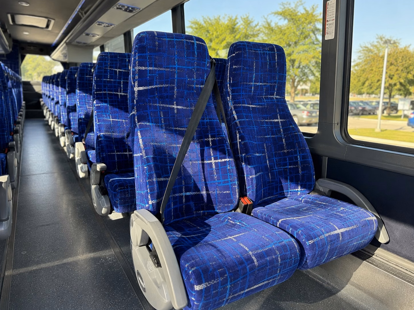 rochester charter bus rental inside